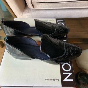 Zara black patent flats size 8